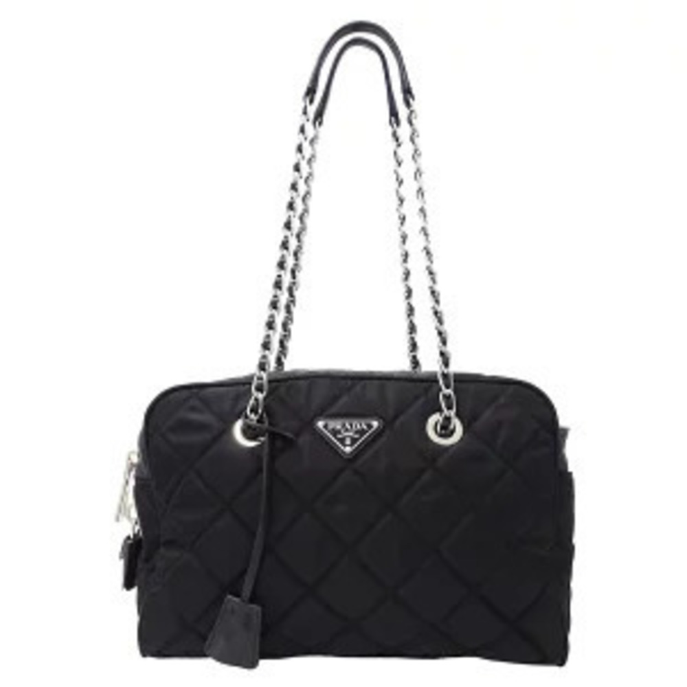 Prada Bag Shoulder Black Chain Quilted